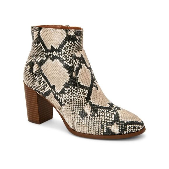 STYLE & COMPANY Womens Beige Round Toe Block Heel Zip-Up Dress Booties 7 - Picture 1 of 5